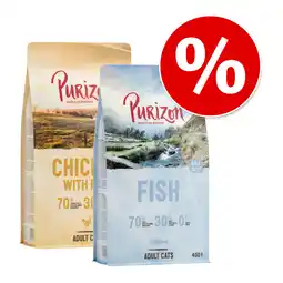Zooplus 2x400g Adult Lam met Vis & Sterilised Kip met Vis Purizon Kattenvoer aanbieding