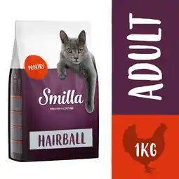 Zooplus 1kg Smilla Hairball met Gevogelte Katten Droogvoer aanbieding