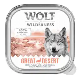 Zooplus 6x150g Adult Great Desert Kalkoen Wolf of Wilderness Hondenvoer nat aanbieding