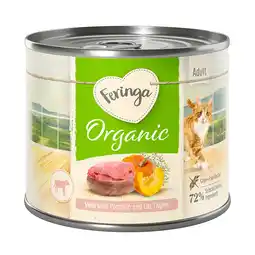 Zooplus 6x200g Organic Adult Kalf met Pompoen en Amberkruid Feringa Kattenvoer nat aanbieding