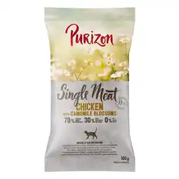 Zooplus 100 g Single Meat Kip met Kamillebloesem Purizon Katten Droogvoer aanbieding