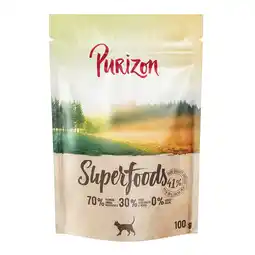 Zooplus 100g Purizon Cat Superfoods Kip droogvoer aanbieding