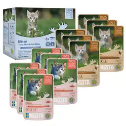 Zooplus Bozita Hapjes in Saus Kitten Mixpakket 12 x 85 g Kattenvoer - Vlees- & Vismenu aanbieding