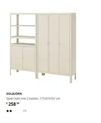 IKEA Kolbjörn Open Kast Met 2 Kasten 171x37x161 Cm aanbieding