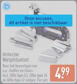 ALDI WORKZONE Nietpistoolset aanbieding