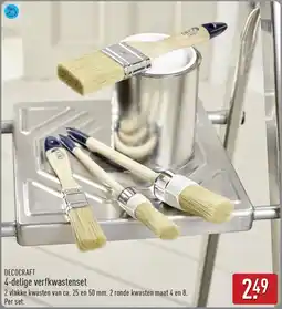 ALDI DECOCRAFT 4-delige verfkwastenset aanbieding