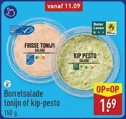 ALDI Borrelsalade tonijn of kip-pesto aanbieding