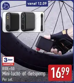 ALDI RIDE+GO Mini-lucht- of -fietspomp aanbieding