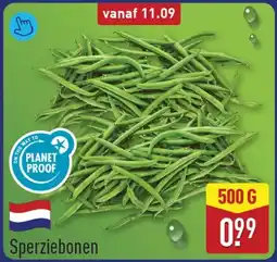 ALDI Sperziebonen aanbieding