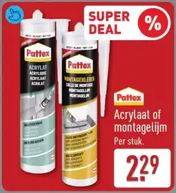 ALDI Pattex Acrylaat of montagelijm aanbieding