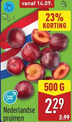 ALDI Nederlandse pruimen aanbieding