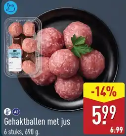 ALDI Gehaktballen met jus aanbieding