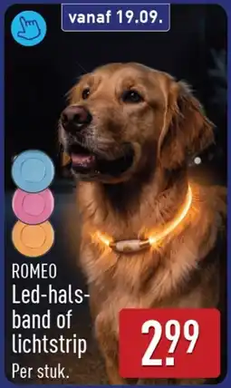ALDI Romeo Led-halsband of lichtstrip aanbieding