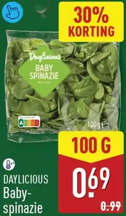 ALDI Daylicious Baby-spinazie aanbieding