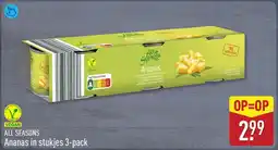 ALDI All Seasons Ananas in stukjes aanbieding