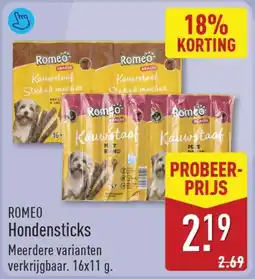 ALDI Romeo Hondensticks aanbieding