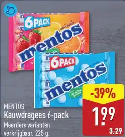 ALDI MENTOS Kauwdragees 6-pack aanbieding