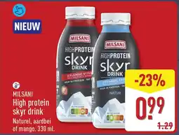 ALDI Milsani High protein skyr drink aanbieding