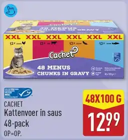 ALDI Cachet Kattenvoer in saus aanbieding