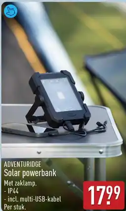 ALDI Adventuridge Solar powerbank aanbieding