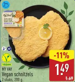 ALDI My Vay Vegan schnitzels aanbieding