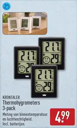 ALDI Krontaler Thermohygrometers 3-pack aanbieding