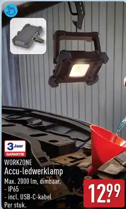 ALDI WORKZONE Accu-ledwerklamp aanbieding