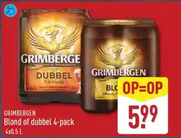 ALDI Grimbergen Blond of dubbel aanbieding