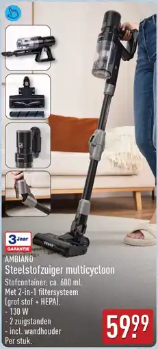 ALDI Ambiano Steelstofzuiger multicyclon aanbieding