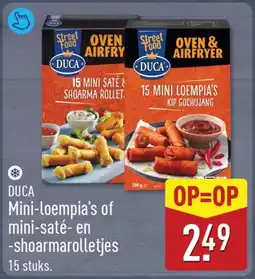 ALDI DUCA Mini-loempia's of mini-saté- en -shoarmarolletjes aanbieding