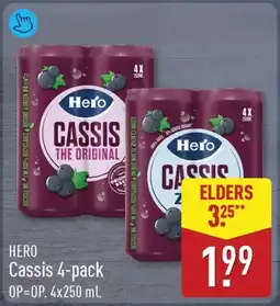 ALDI Hero Cassis 4-pack aanbieding