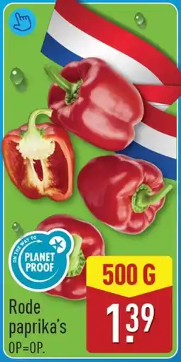 ALDI Rode paprika's aanbieding