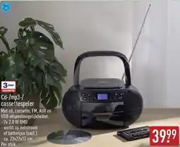 ALDI Cd-/mp3-/cassettespeler aanbieding