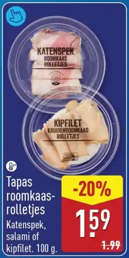 ALDI Tapas roomkaas-rolletjes aanbieding