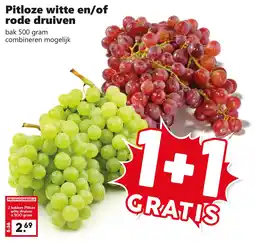 Coop Pitloze witte en/of rode druiven aanbieding