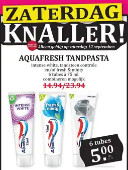 Coop Aquafresh tandpasta aanbieding
