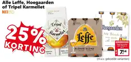 Coop alle leffe, hoegaarden of tripel karmeliet aanbieding