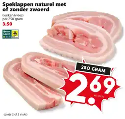 Coop Speklappen naturel met of zonder zwoerd aanbieding