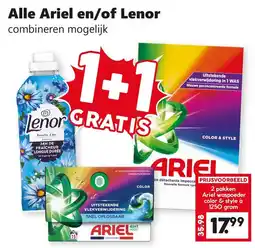 Coop Ariel en/of Lenor aanbieding