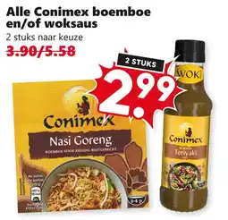 Coop Conimex boemboe en/of woksaus aanbieding