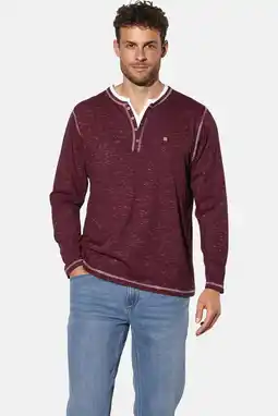 Wehkamp Babista regular fit gemêleerde longsleeve Plus Size - donkerrood aanbieding