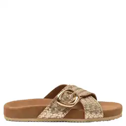Wehkamp Lazamani Kaja leren slippers goud aanbieding