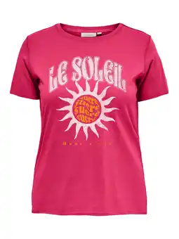 Wehkamp ONLY CARMAKOMA T-shirt roze aanbieding