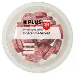 PLUS PLUS Boerenmetworst aanbieding