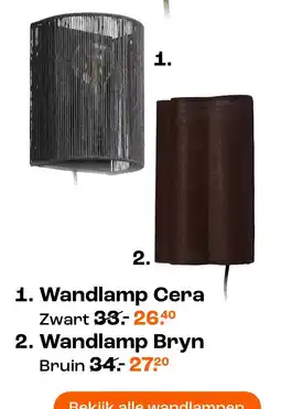 Kwantum Wandlamp Cera aanbieding