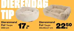Kwantum Dierenmand Fur Taupe aanbieding