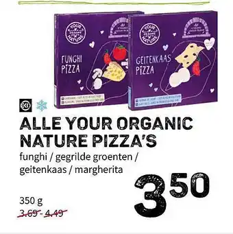 Ekoplaza Alle your organic nature pizza's 350g aanbieding