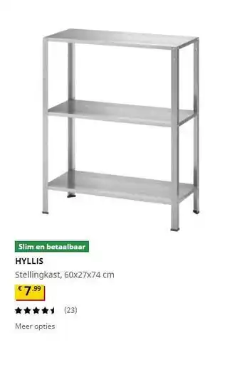 IKEA Hyllis Stellingkast 60x27x74 Cm aanbieding