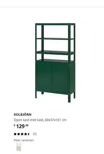 IKEA Kolbjörn Open Kast Met Kast 80x37x161 Cm aanbieding