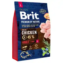 Zooplus 3kg Brit Premium by Nature Adult L droogvoer voor honden aanbieding